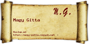 Magy Gitta névjegykártya